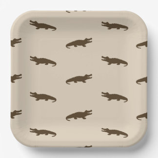 Assiettes En Carton Square Alligator Paper Plates - 9in