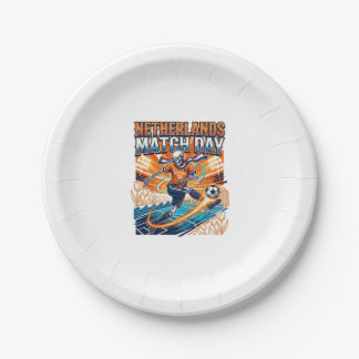 Assiettes En Carton Squelette de frappeur de jour de match des Pays-Ba