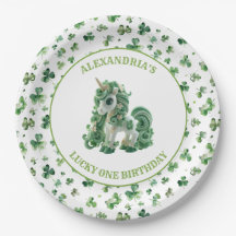 St patrick Lucky One Unicorn Plaque en papier