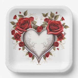 Assiettes en carton St-Valentin Série 1-4