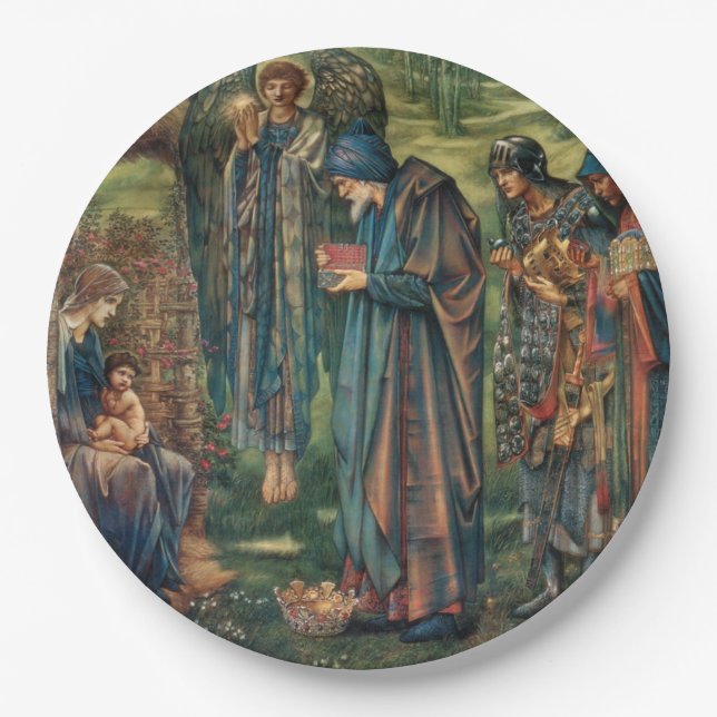 Assiettes En Carton Star of Bethlehem (par Edward Burne-Jones) Paper P (Devant)