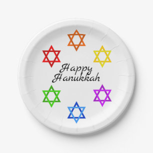 Assiettes En Carton Star of David Hanoukka Pride Holiday