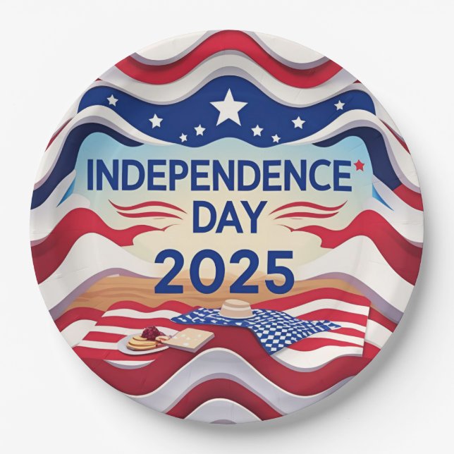 Assiettes En Carton Star-Studded Independence Day Bowls (Devant)