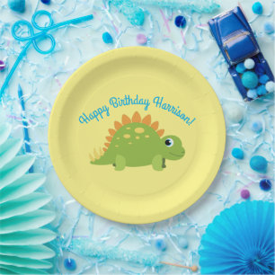 Assiettes En Carton Stegosaurus Dinosaur fête d'anniversaire