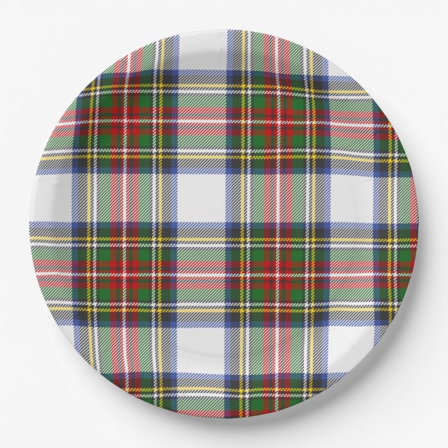 Assiettes En Carton Stewart Royal Dress Plaid Scottish Motif (Devant)
