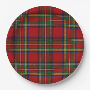 Assiettes En Carton Stewart Royal Tartan