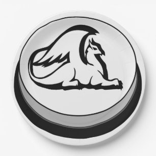 Assiettes En Carton Sticker rond classique Griffin de Terra Damnata