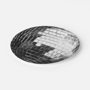 Assiettes En Carton Stickers Boule Disco Round