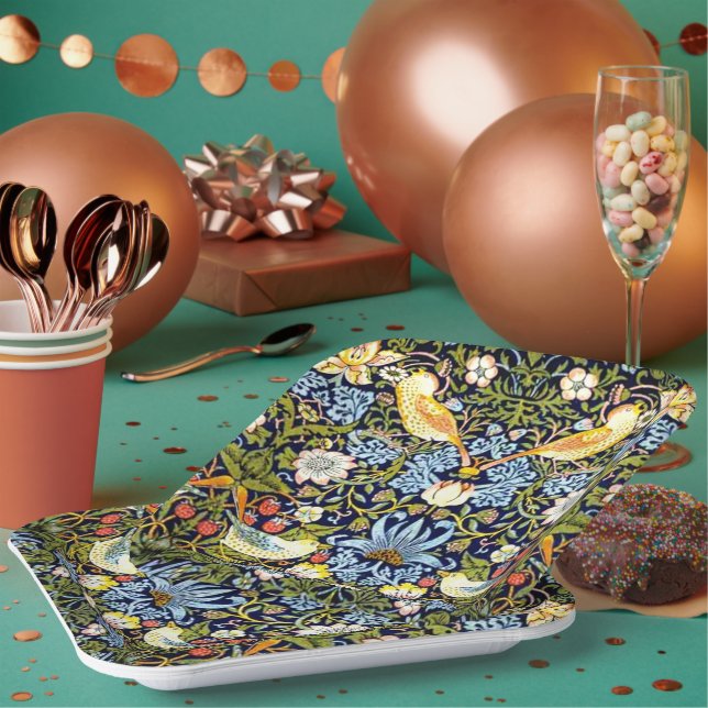Assiettes En Carton Strawberry Thief, célèbre motif, (Multi)