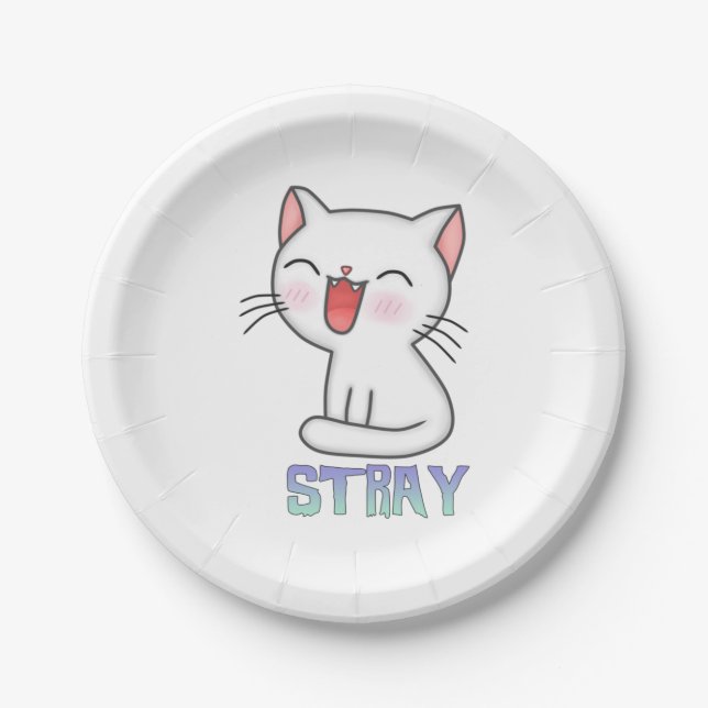 Assiettes En Carton Stray Game - Stray - Stray Cat - Stray Cat Game! C (Devant)