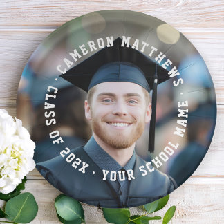 Assiettes En Carton Student graduation photo college jersey font
