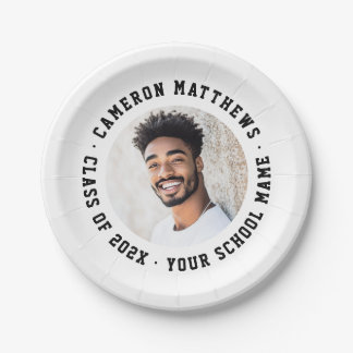 Assiettes En Carton Student graduation photo modern white