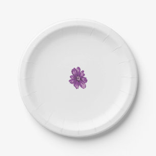 Assiettes En Carton Style Fille, Aubergine Légère, Cèdre Blanchi