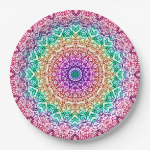 Assiettes En Carton Style G379 de Mehndi de mandala de plaque à papie