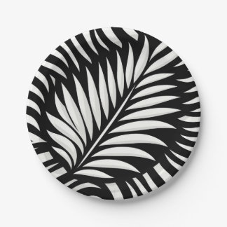 Assiettes En Carton Style Leaf Zebra Stripes
