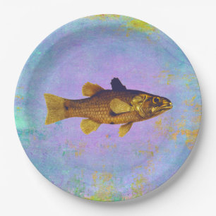Assiettes En Carton Style Vintage de poisson