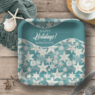 Assiettes En Carton Stylisé Starfish & Sand Dollars Motif#25 ID1009