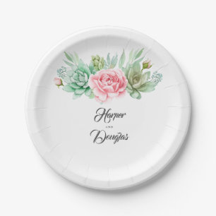 Assiettes En Carton Succulentes