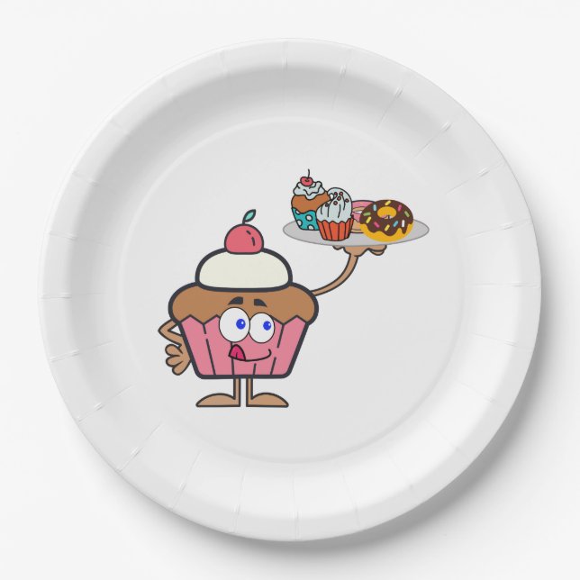 Assiettes En Carton Sucres de cupcake Votre Jour (Devant)