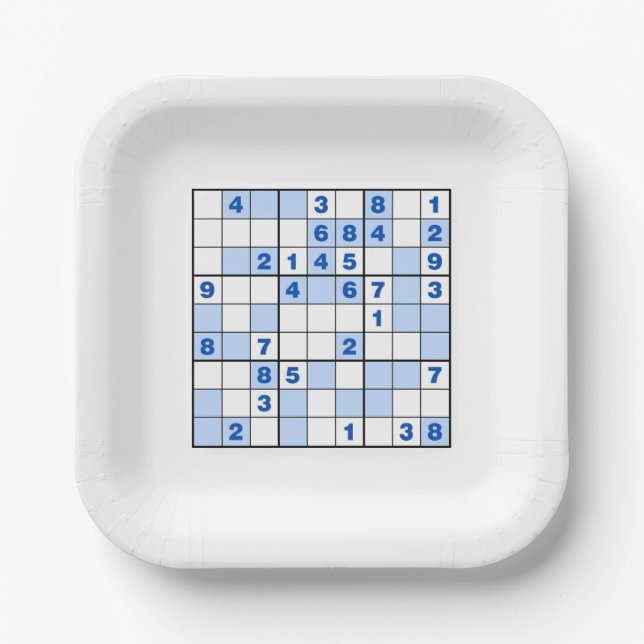 Assiettes En Carton Sudoku Puzzles (Recto)