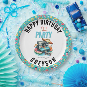 Assiettes En Carton Summer Pool Party 2e anniversaire