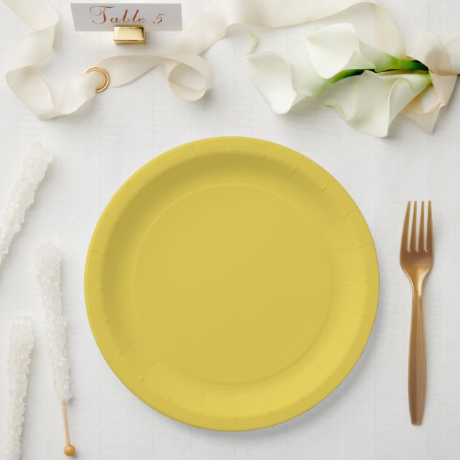 Assiettes En Carton Sunflower jaune (Mariage)