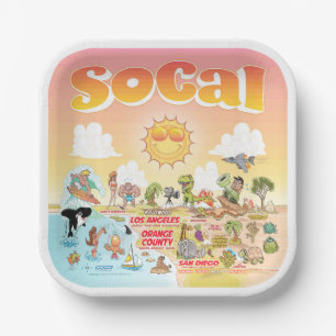 Assiettes En Carton Sunny SoCal