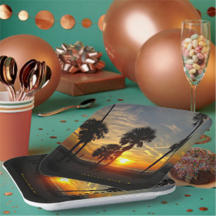 Assiettes En Carton Sunset de Clearwater Beach