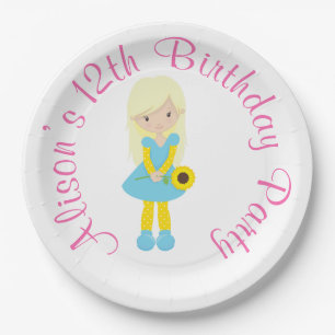 Assiettes En Carton Sunshine et Lemonade Blonde Girl