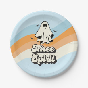 Assiettes En Carton super Ghost retro Halloween Trois Esprit