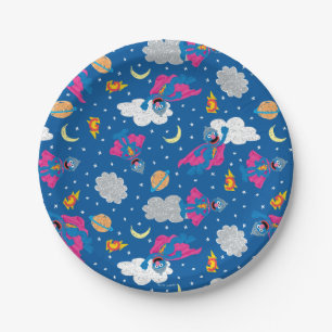 Assiettes En Carton Super Grover 2.0 Motif Sky de nuit