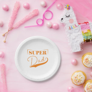 Assiettes En Carton Super papa