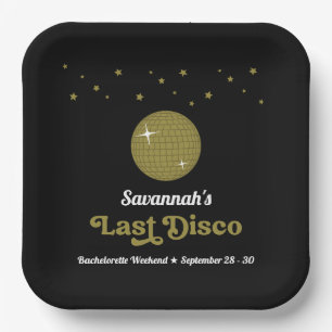 Assiettes En Carton Super Retro Dernier Disco Bride Bachelorette Party
