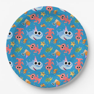 Assiettes En Carton Super simple   Finny Shark Confetti Anniversaire