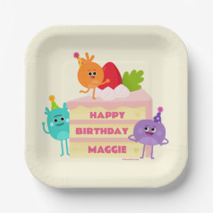 Assiettes En Carton Super simple   Numérique Space Anniversaire Gâteau
