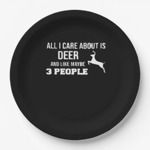 Assiettes En Carton Superbe Amoureux des Cerfs Style Minimaliste Rétro