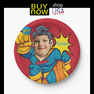 Assiettes En Carton Superhero 🦸 Anniversaire Fantastique budget enfan