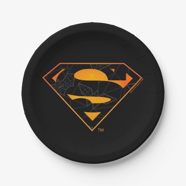 Assiettes En Carton Superman | Logo inspiré d'Halloween (Devant)