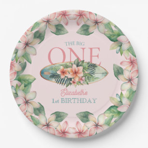 Assiettes En Carton Surf Floral The Big One 1st Birthday