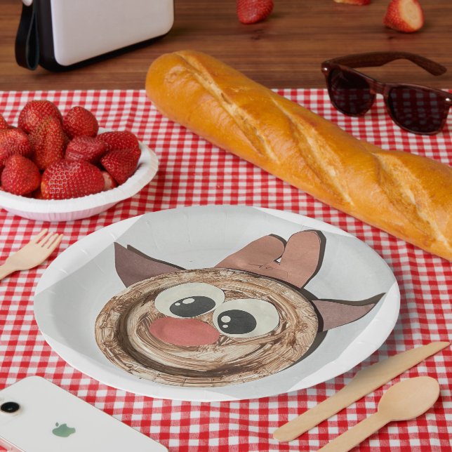 Assiettes En Carton Surianna Collection (Happy Deer) (Pique-nique)