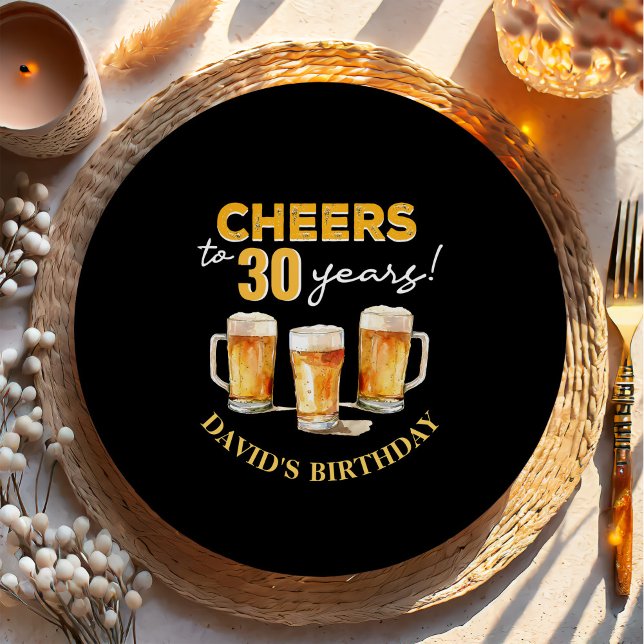 Assiettes En Carton Surprise Soirée d'anniversaire et bière (Créateur téléchargé)
