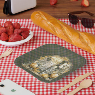 Assiettes En Carton  Sutherland Old Scottish Clan Tartan Christmas
