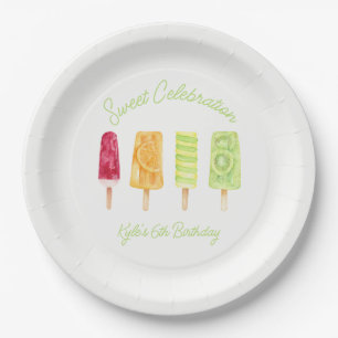 Assiettes En Carton Sweet Celebration Popsicle anniversaire