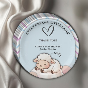 Assiettes En Carton Sweet Dreams Little Lamb Cute Kawaii Baby shower
