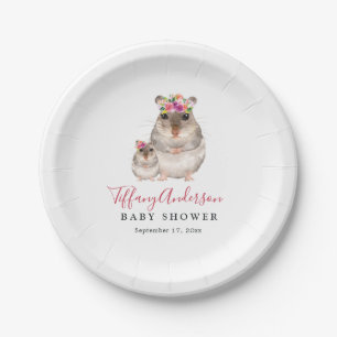 Assiettes En Carton Sweet Maman Et Baby Souris Plaque Baby shower Flor