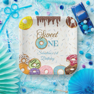 Assiettes En Carton Sweet One 1st Birthday Party Plate | Personnalisab