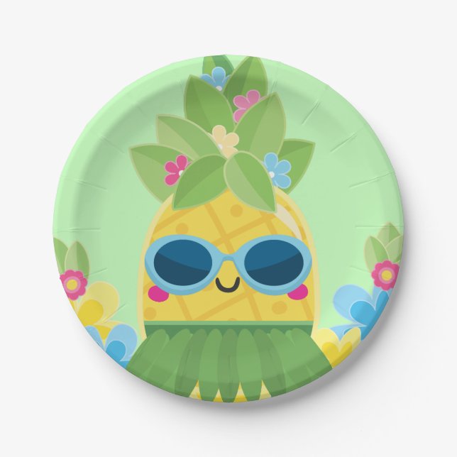 Assiettes En Carton Sweet Pineapple Girls Ms Onederful Premier anniver (Devant)