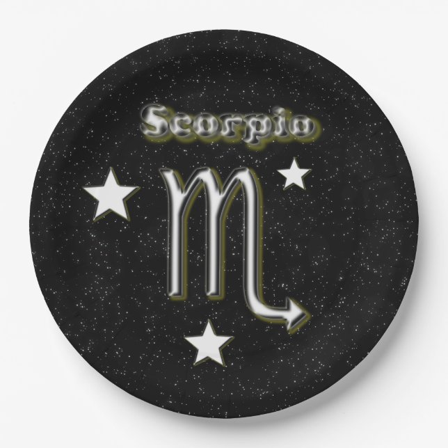 Assiettes En Carton Symbole de Scorpion (Devant)