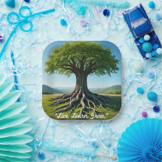 Assiettes En Carton "Symbole éternel de la nature" (Fête)