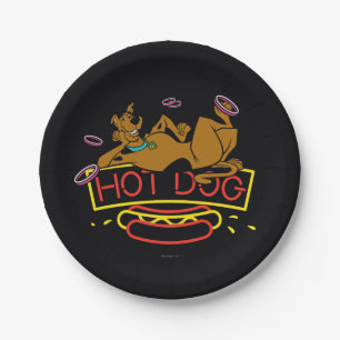 Assiettes En Carton Symbole néo-chien de Scooby-Doo Hot Dog